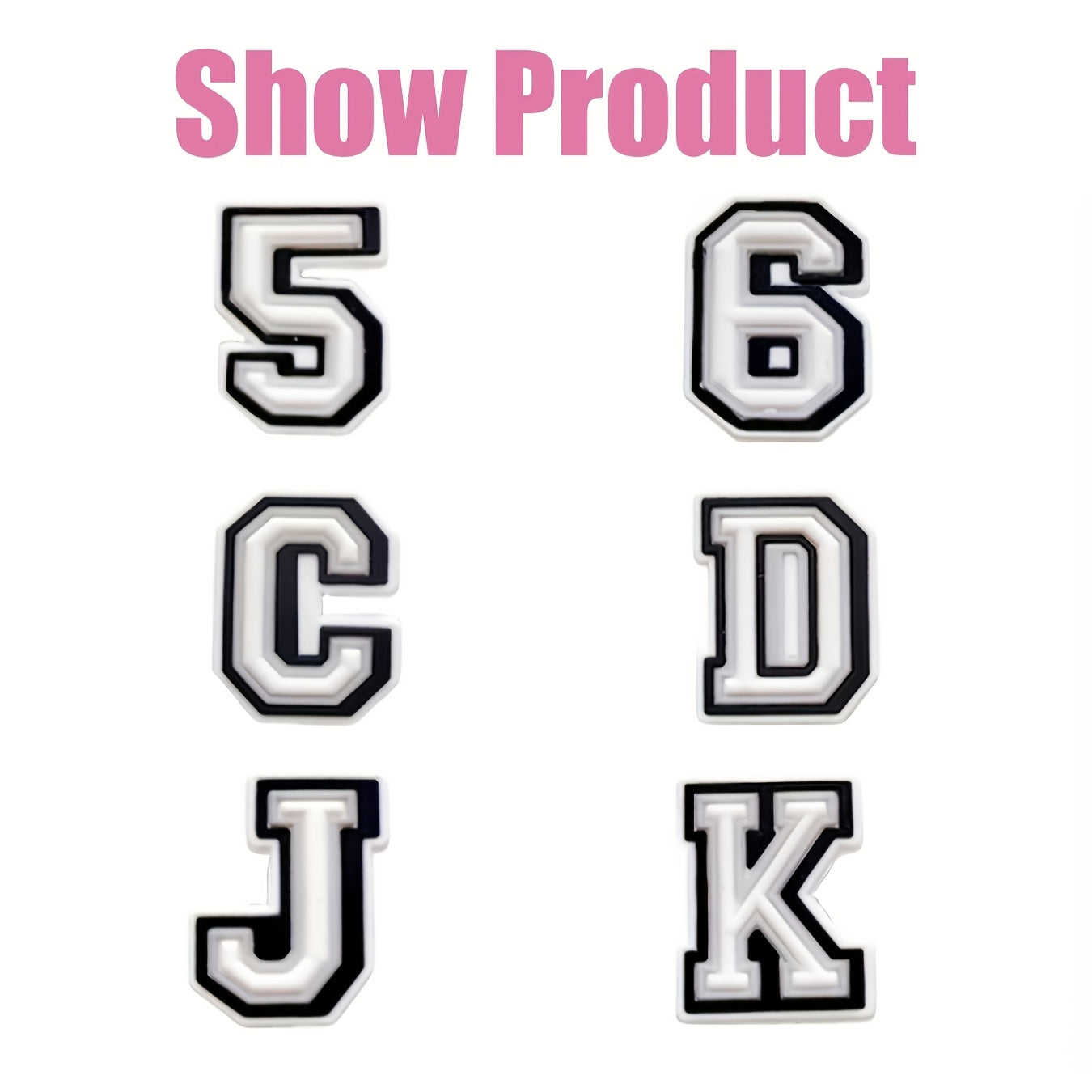 39pcs Alphabet and Number Charms Set for Shoes, Flip Flops, Beach Bags