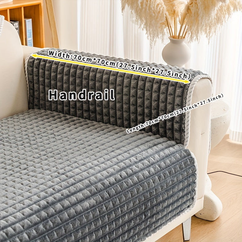 Funda de sofá de terciopelo con respaldo antideslizante para todas las estaciones, amigable con las mascotas, decoración para sala de estar y oficina