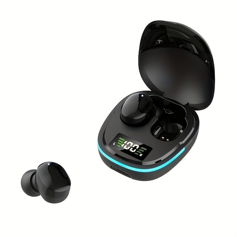 Wireless Earbuds with Touch Control LED Display Semi-Open Back Long Battery Sweat-Resistant for Gaming and Music