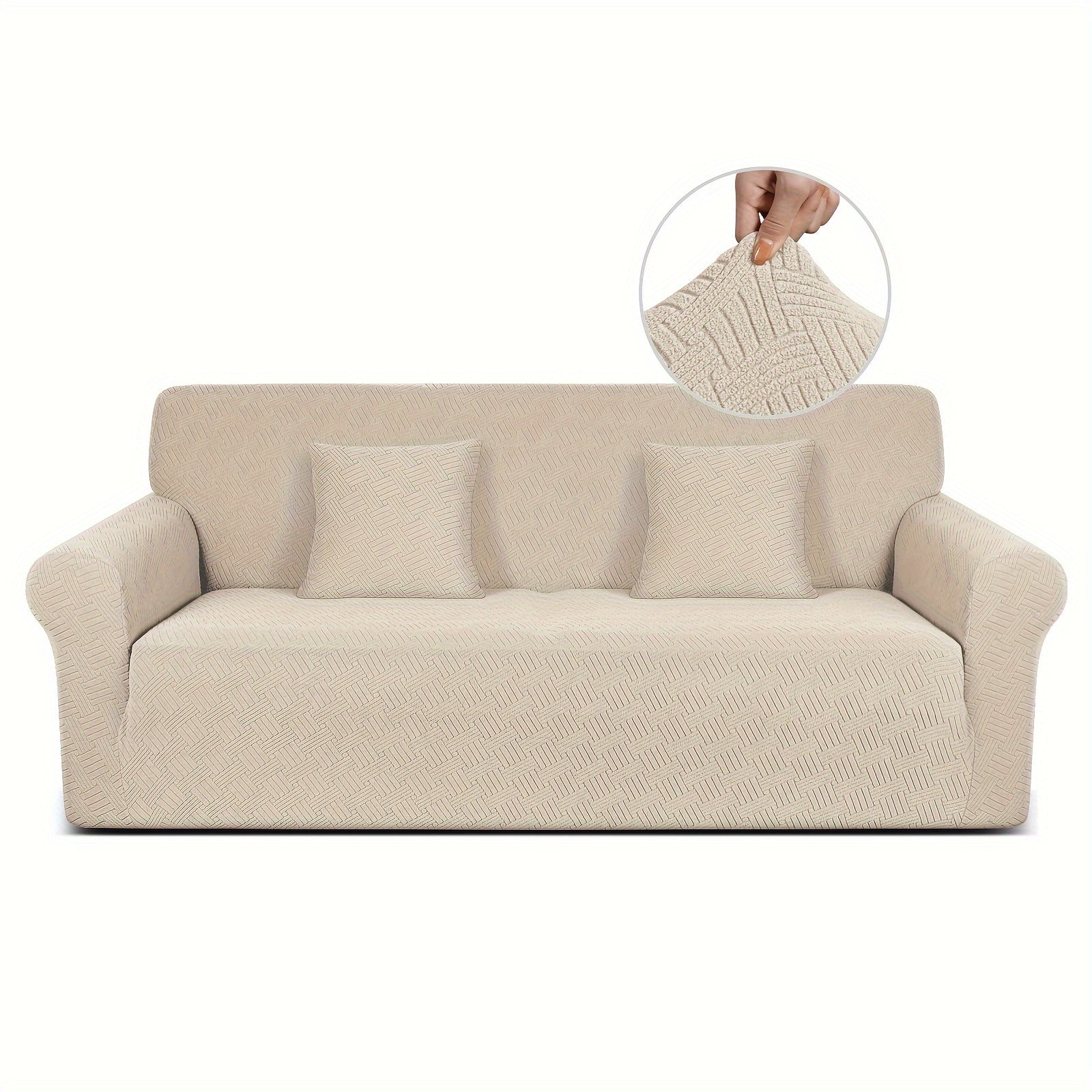 Thickened Jacquard Sofa Cover All-Elastic Bottom for 1-4 Seater Pet-Friendly