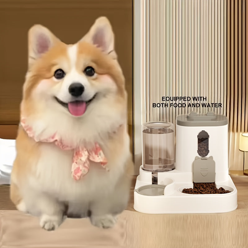 Chiroyli dizaynga ega avtomatik mushuk ovqat va suv idishlari