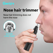 Set de belleza profesional 4 en 1: recortadora de nariz, orejas, vello facial, barba y cejas, recargable por USB