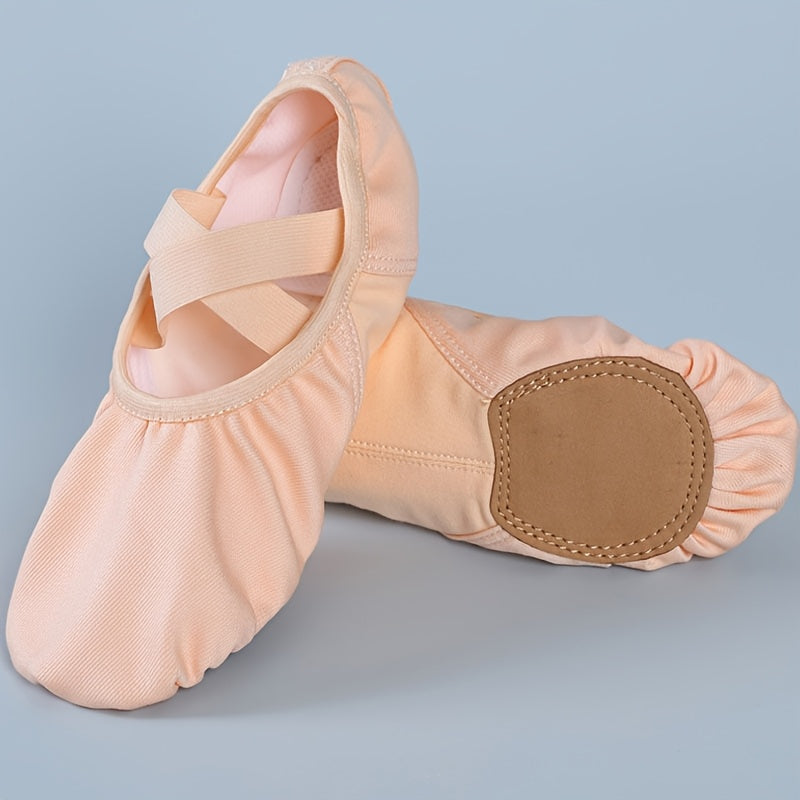 Women's Stretchy Fabric Ballet Pointe Shoes Soft Sole for Dance and Yoga