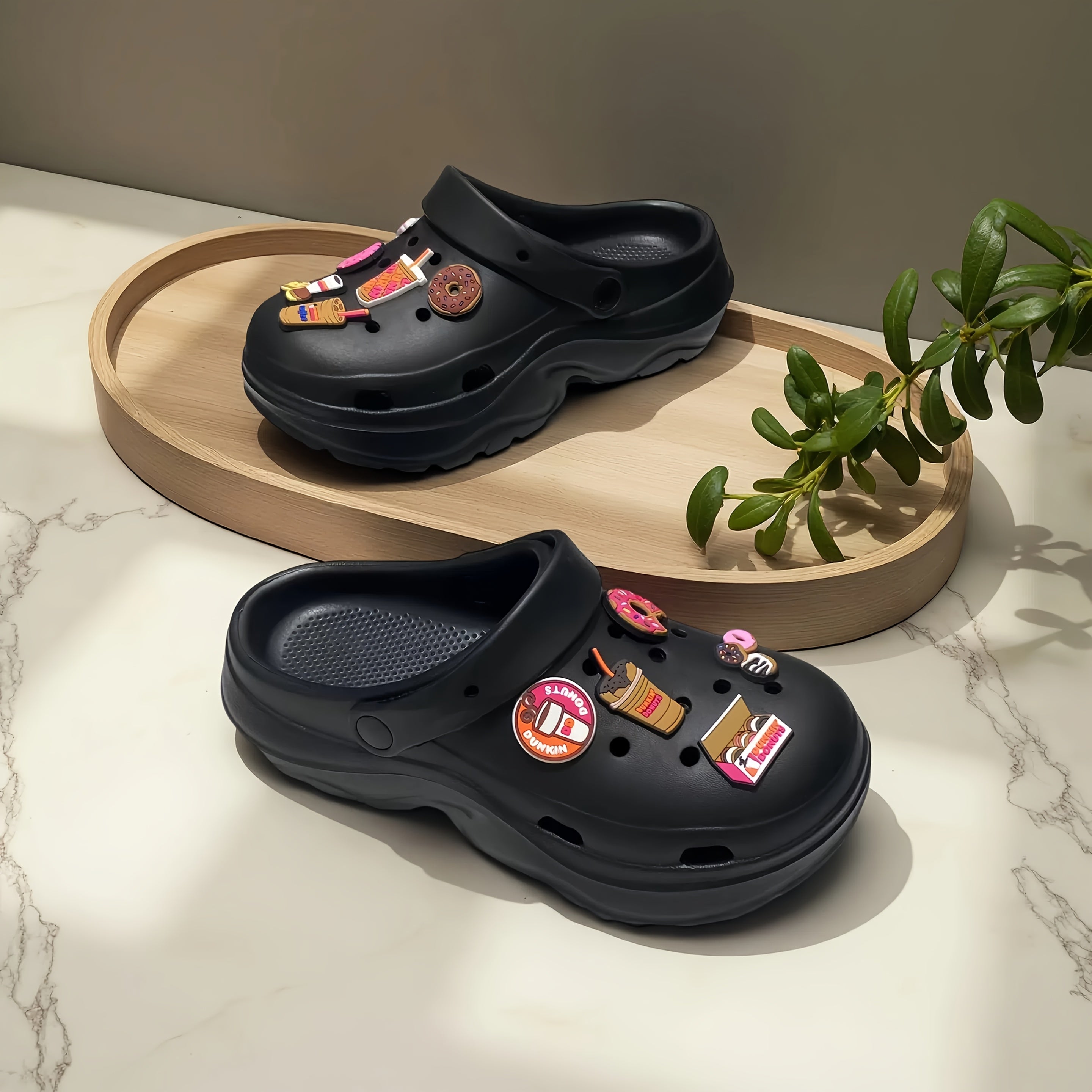 Girls Summer Sandals EVA Slip-On Donut Accessories Casual Comfort