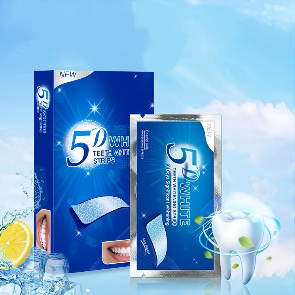 Teeth Whitening Strips 7/14 Pack 5D Oral Care Travel Safe Whitening