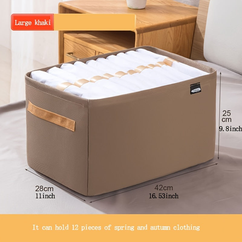 Fabric Drawstring Pants Storage Organizer with Multi-Layered Sections for Bedroom