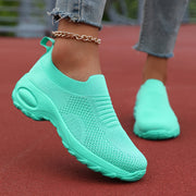 Women's Slip-On Sneakers Breathable Fabric Low-Top Casual Shoes in Multiple Colors