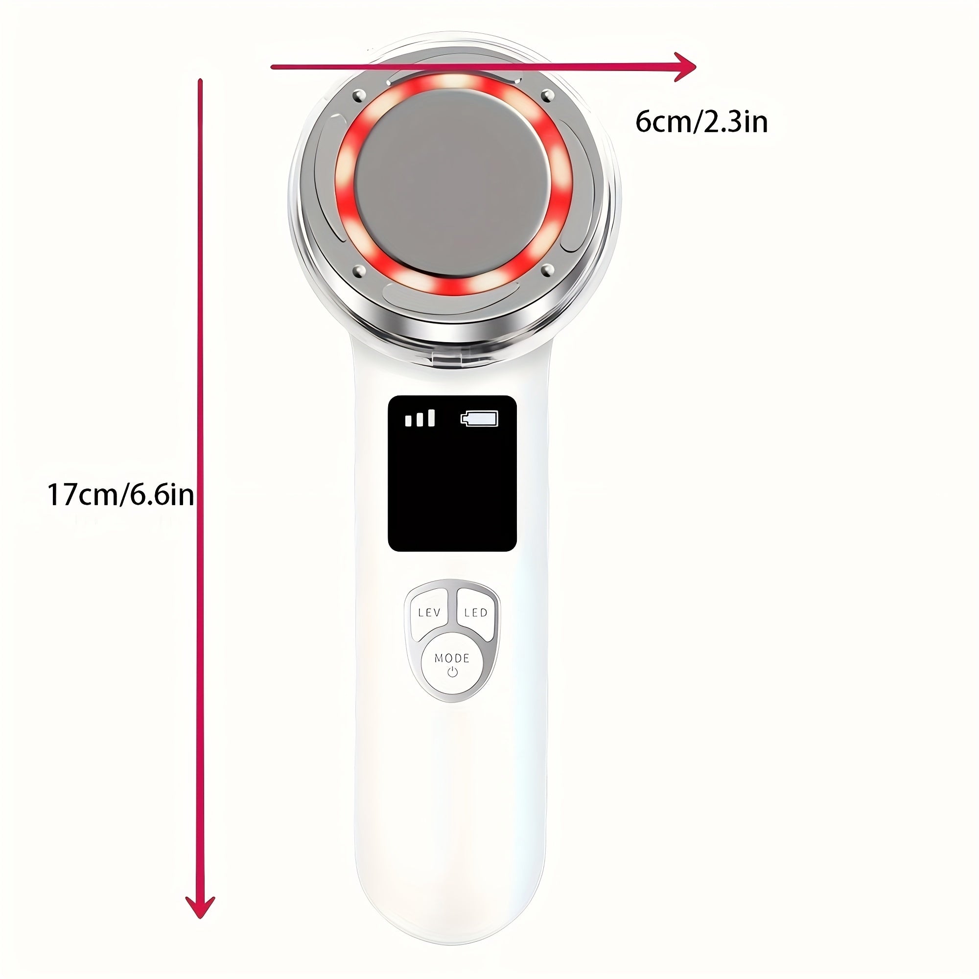 USB Rechargeable Facial Massager with Hot Cold Therapy 7-in-1 Skincare Device