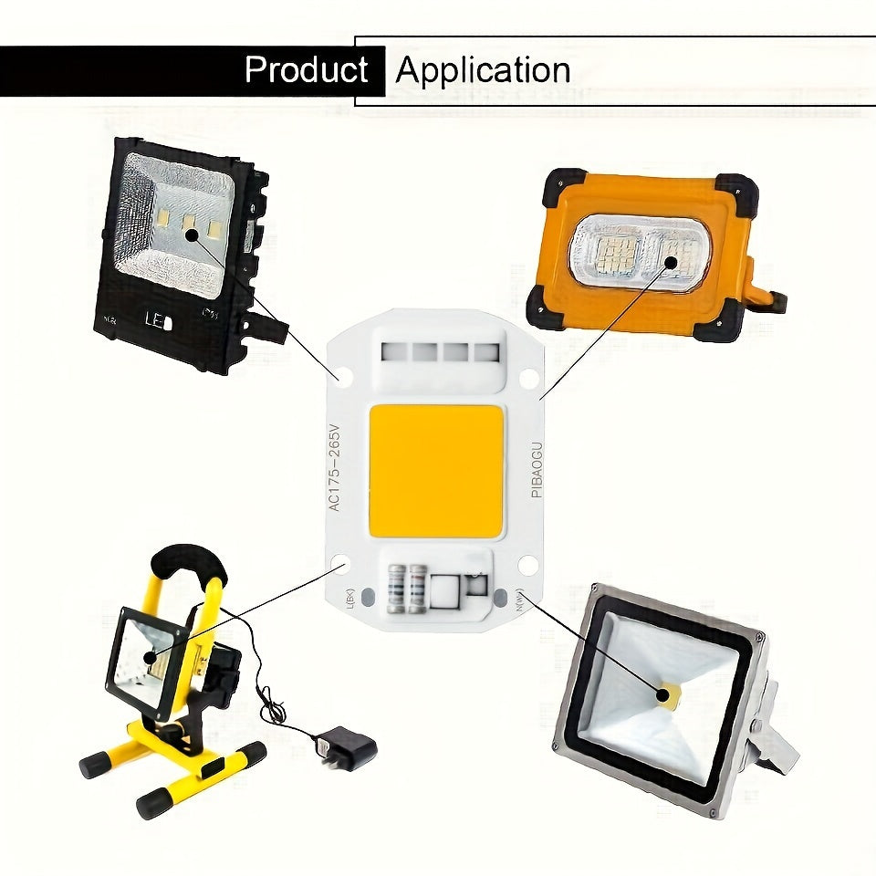 Indoor COB LED Floodlight 10W-50W Driverless Spotlamp for DIY Lighting