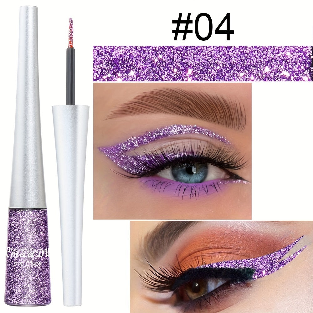 Women Glitter Liquid Eyeliner Stick 16 Colors Waterproof Long Wear