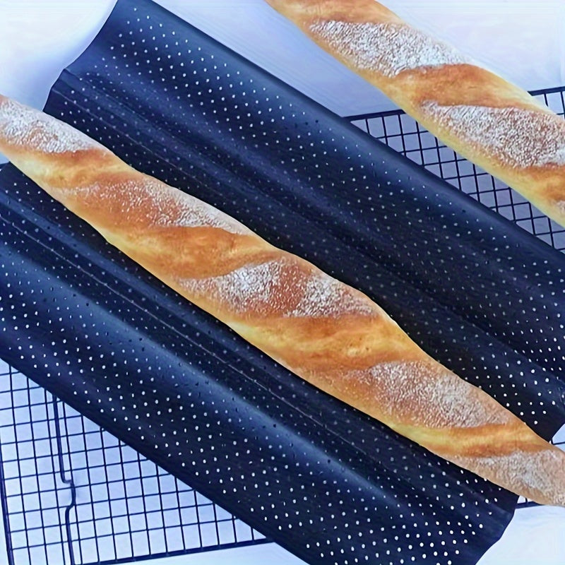 Baguette Baking Pan Non-Stick Mesh Mold 2 3 or 4 Slot Options