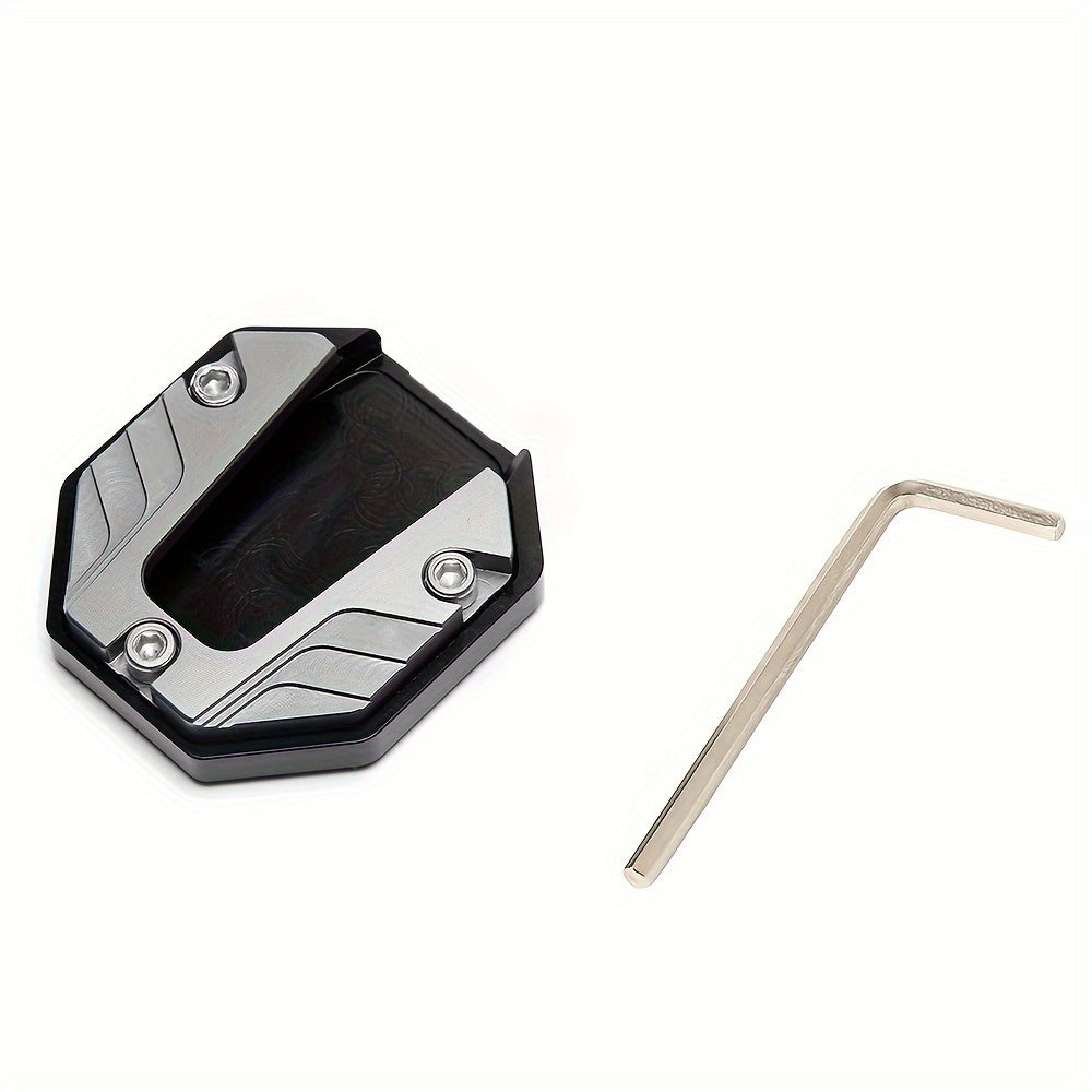 Soporte lateral de caballete de motocicleta de aleación de aluminio antideslizante negro rojo azul titanio