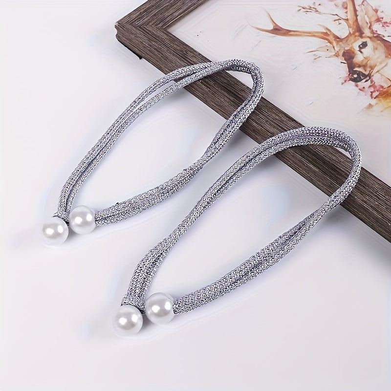 2 ta sozlanadigan bog'lovchi lenta parda bog'ichlari to'plami, uy, ofis va mehmonxona deraza bezaklari uchun ideal; zamonaviy va qulay parda kliplari