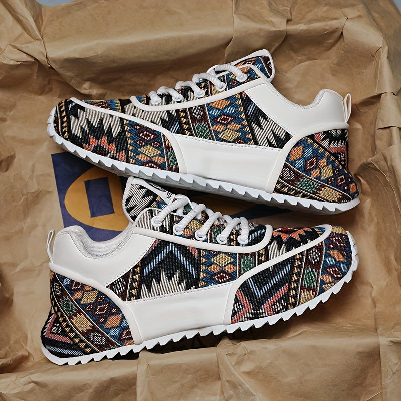 Women's Casual Sneakers Breathable PU Canvas Low Top Lace-Up Non-Slip All-Season