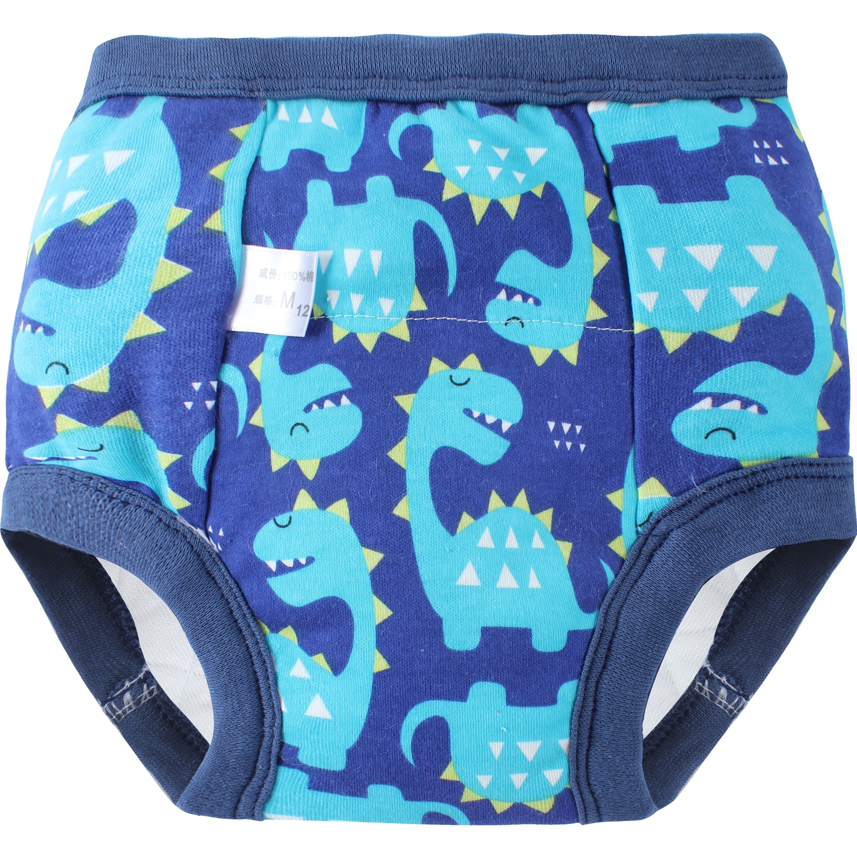 Juego de 4 pantalones de entrenamiento lavables para bebé, tela de punto, cinturilla elástica, pantalones cortos para entrenamiento de inodoro para niños pequeños