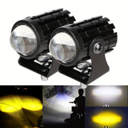 2PCS Motorcycle LED Spotlights, Bright White, 12V Work Lights for Safety