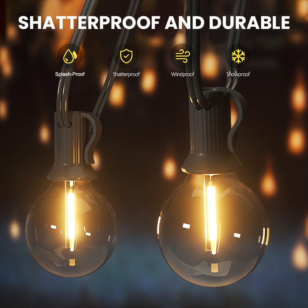 European Standard G40 LED String Lights 220V Outdoor Wedding Decor Linkable Plastic