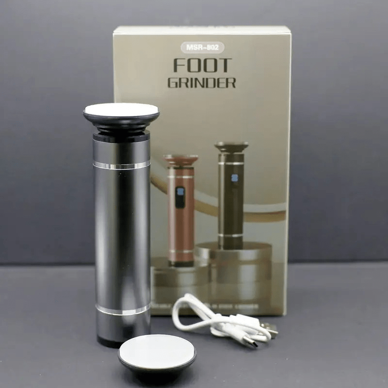 Electric Foot Grinder USB Rechargeable Digital Display Heel Callus Remover Light Beige