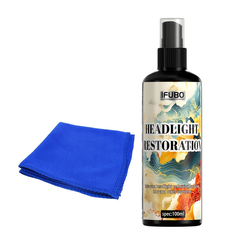 Kit de restauración de lentes de faros de coche universal, removedor de oxidación y pulido