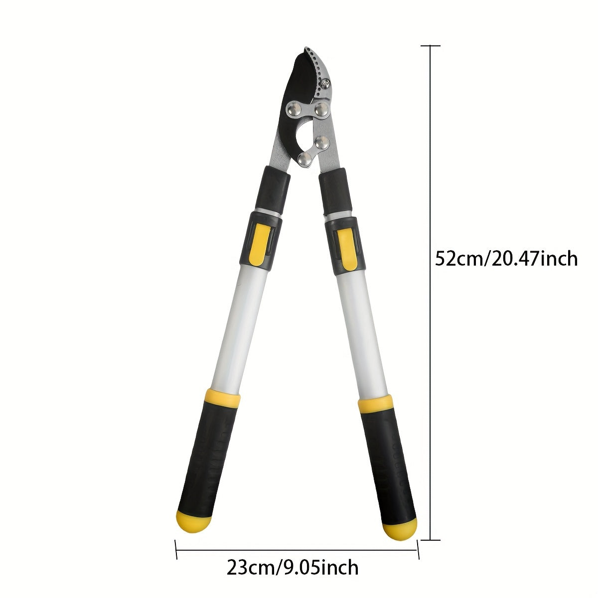 Heavy-Duty Pruning Shears Alloy Steel Blade Retractable Handle for Thick Branches