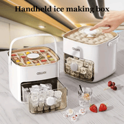 Manual Ice Maker - High Capacity 48 Ice Cubes, Double Layer, No Electricity