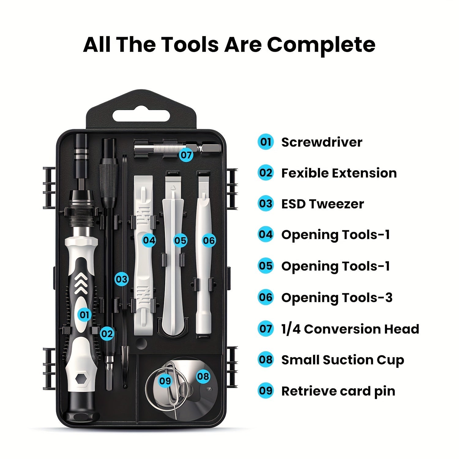 115-in-1 Precision Screwdriver Set Magnetic Repair Tool Kit Chromium Vanadium Steel for Electronics