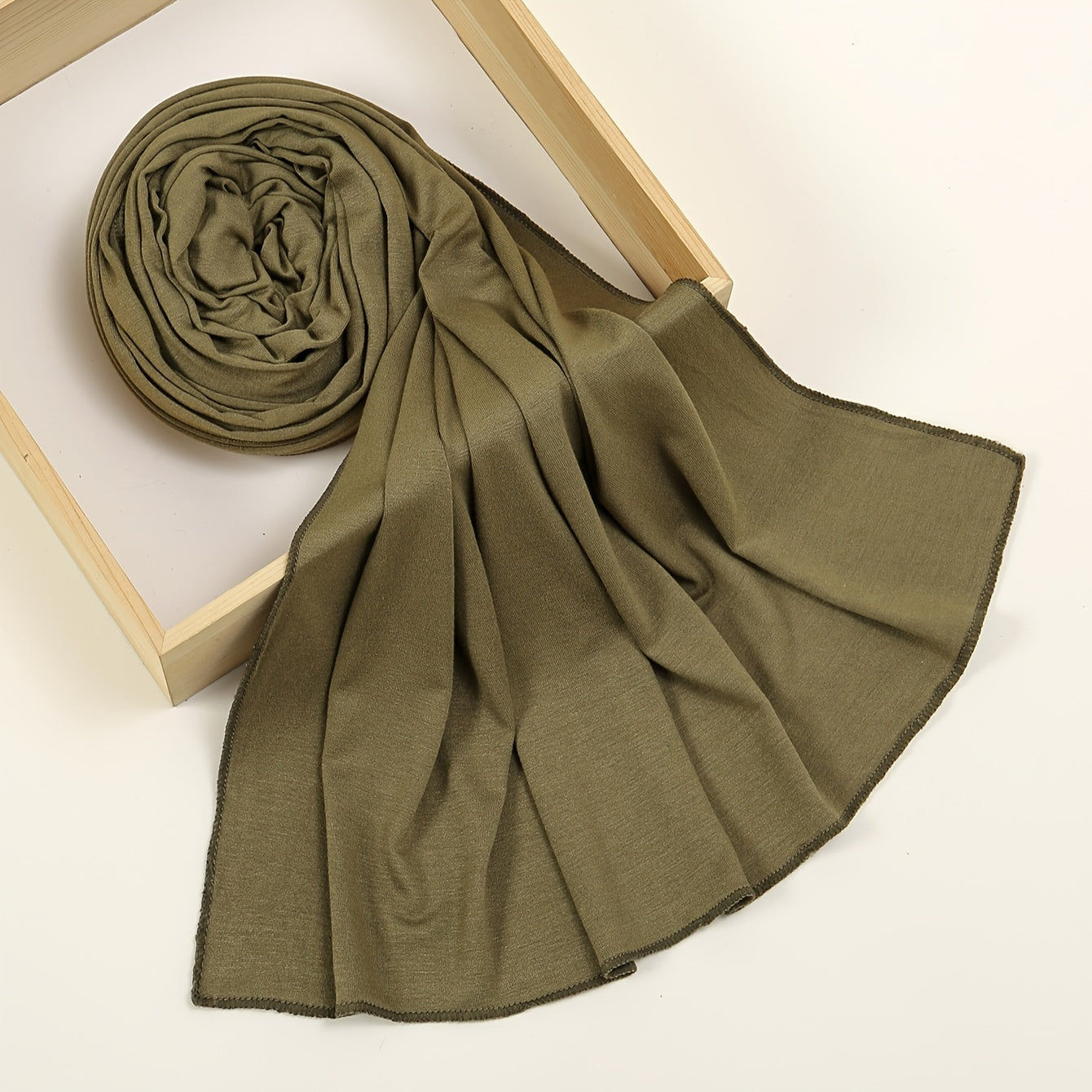 Windproof Sunscreen Shawl for Women Soft Breathable Muslim Hijab Solid Color