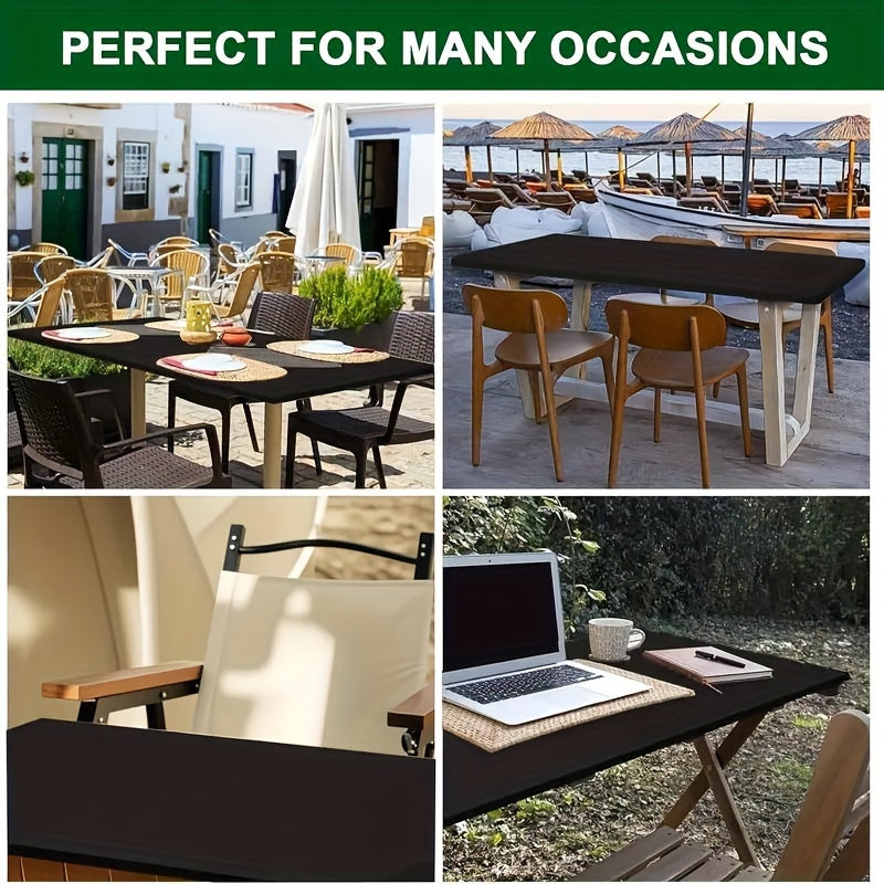 Stretch Fitted Polyester Spandex Tablecloth for 182.88cm Tables Indoor Outdoor