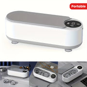 Portable Ultrasonic Jewelry Cleaner Machine Plastic Chemical-Free for Glasses Watches Braces
