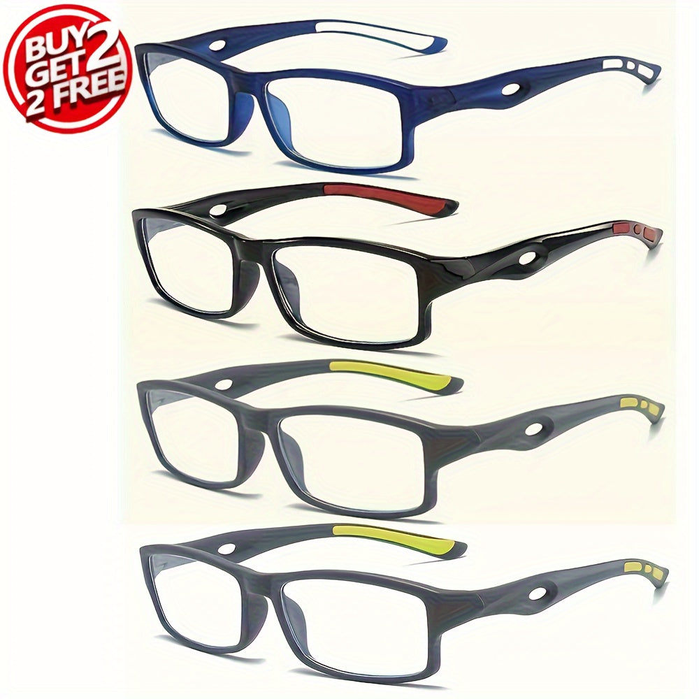 Легкие универсальные спортивные очки для чтения, прямоугольная полная оправа, противоскользящие, ударопрочные +1.0 до +4.0