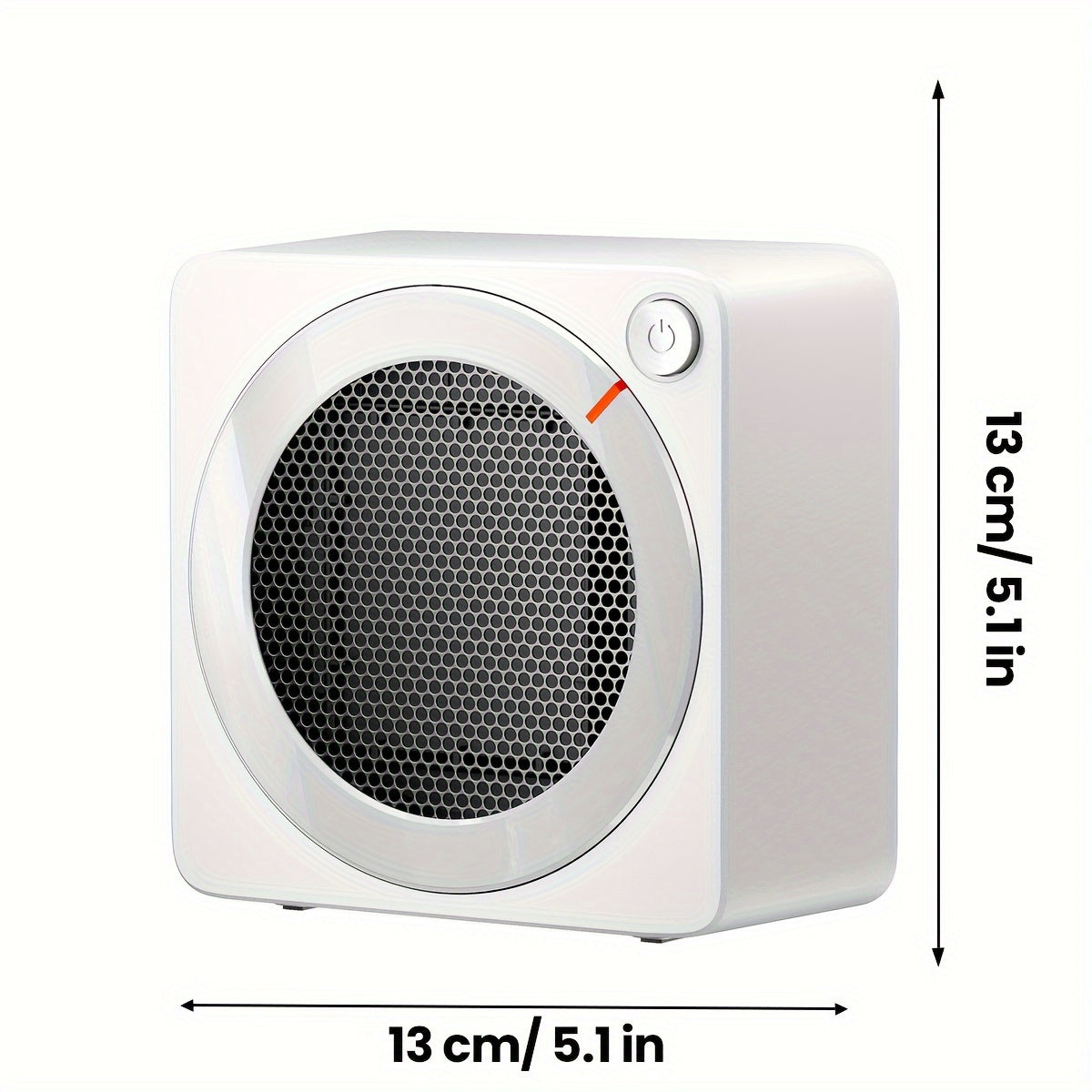 Compact Electric Space Heater with Thermostat Quiet Fan Energy Saving Indoor Use