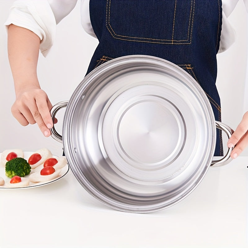 Stainless Steel Multipot with Steamer Basket Double Layer Soup and Steam Pot