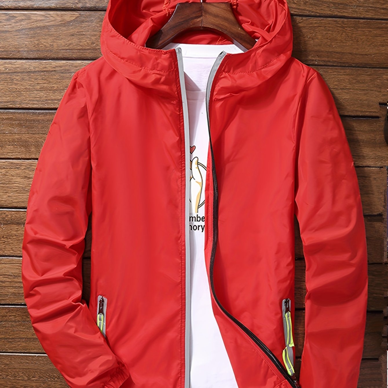 Unisex Summer Lightweight Water-Resistant Polyester Jacket with Sun Protection and Hood