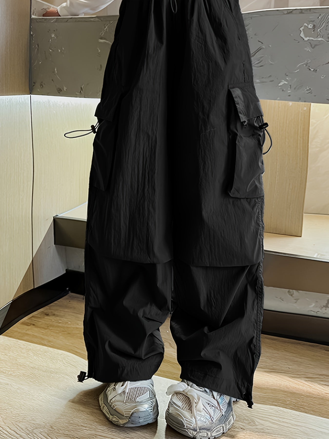 Девочки Быстросохнущие широкие штаны-карго с карманами для активного отдыха