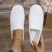 Women's Casual Mary-Jane Flats Breathable Fabric Slip-On Shoes