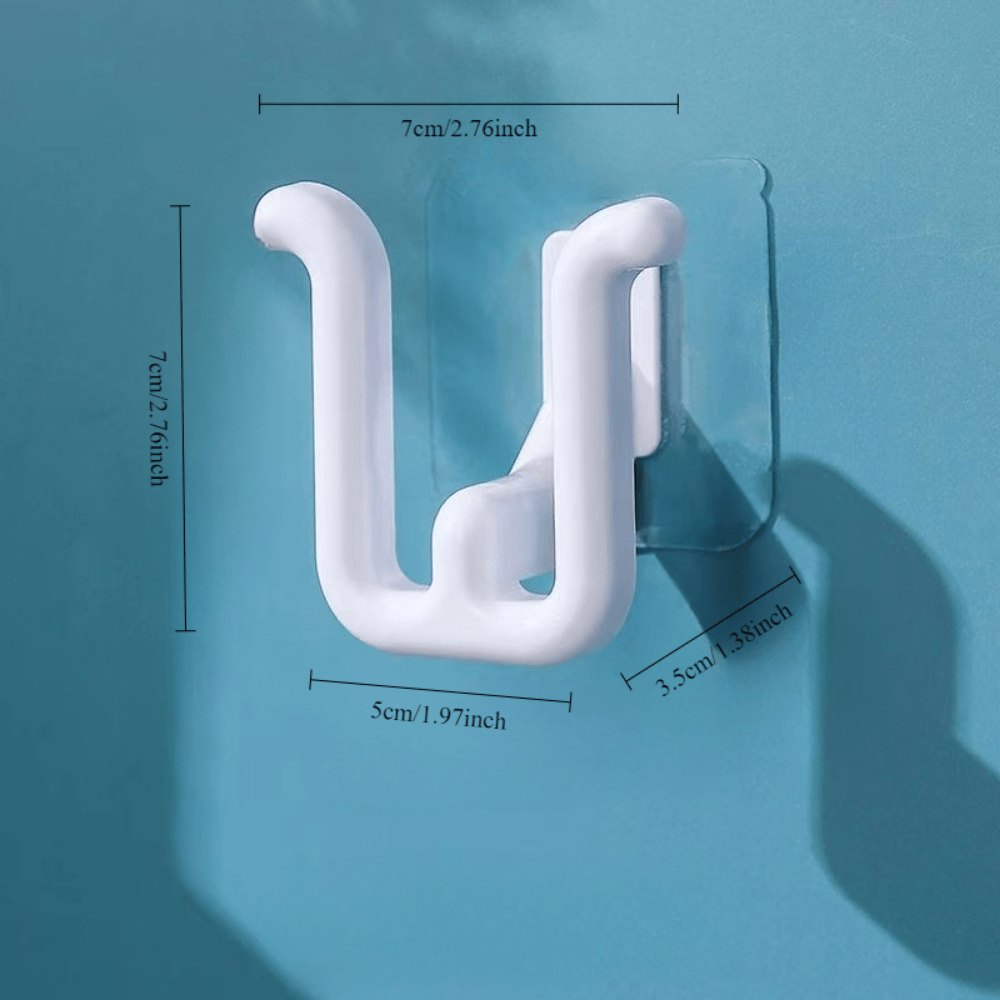 2 Waterproof Shoe Hooks for Non-Perforated Surfaces, Bathroom Kitchen Bedroom Organizer