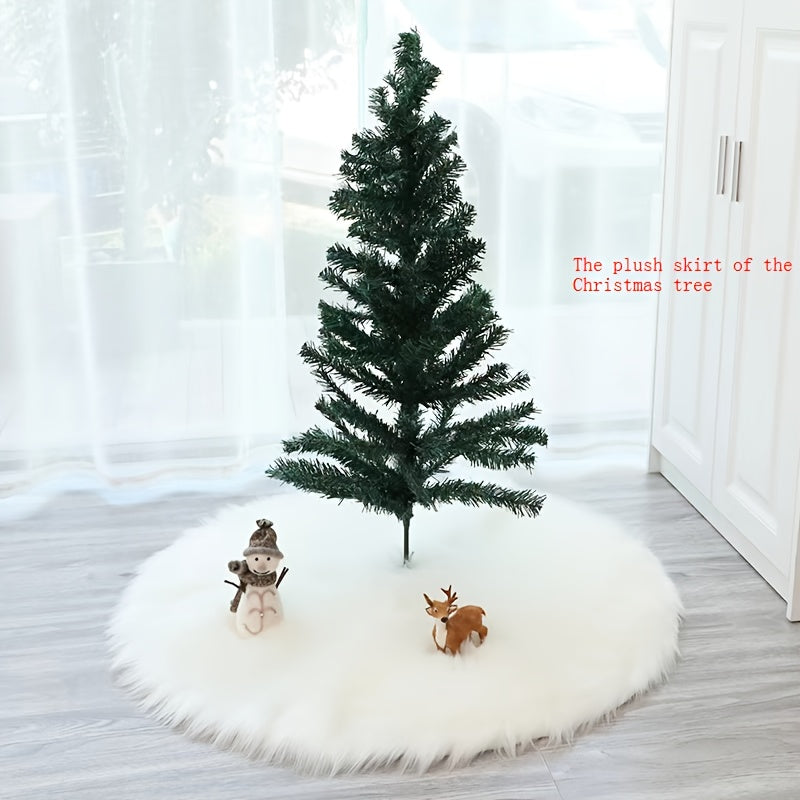 Alfombra de área para árbol de Navidad redonda de poliéster acrílico lavable barrera contra la humedad