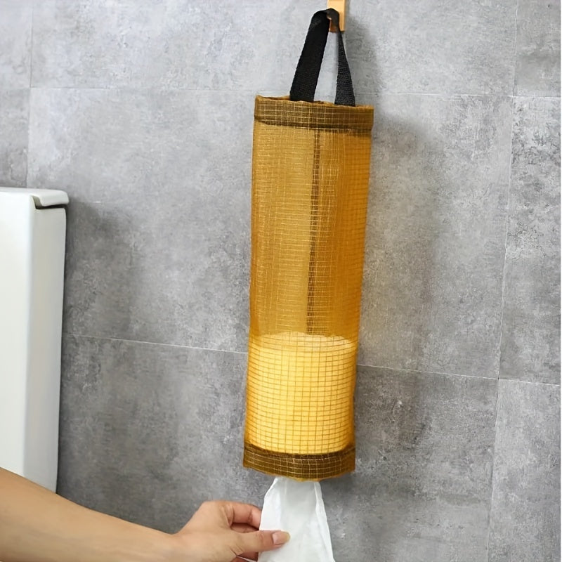 Wall-Mounted Kitchen Organizer for Trash Bag Storage and Dispensing Plastic Garbage Bag Holder
