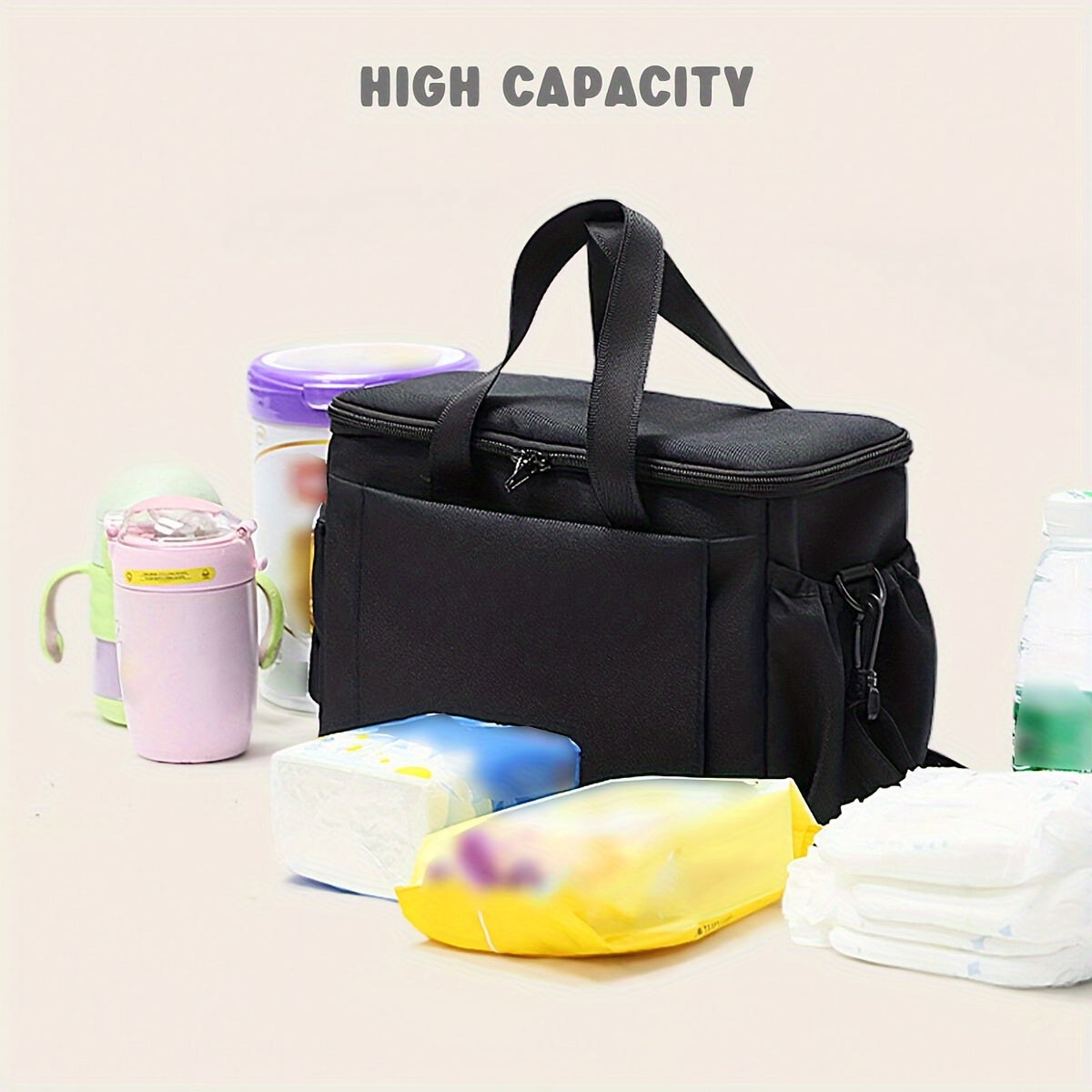 Stain-Resistant Crossbody Bag with Large Capacity for Moms and Travel