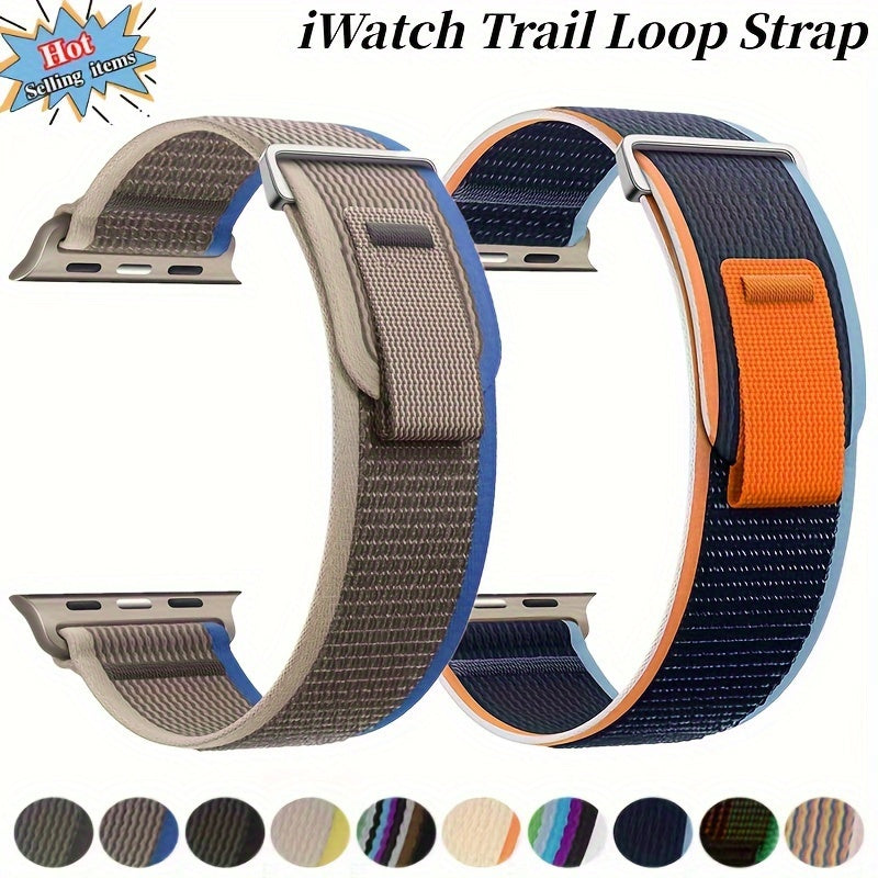 Nylon Adjustable Sport Watch Strap for Apple Watch Series 10 Ultra S9 S8 S7 SE 38mm 49mm