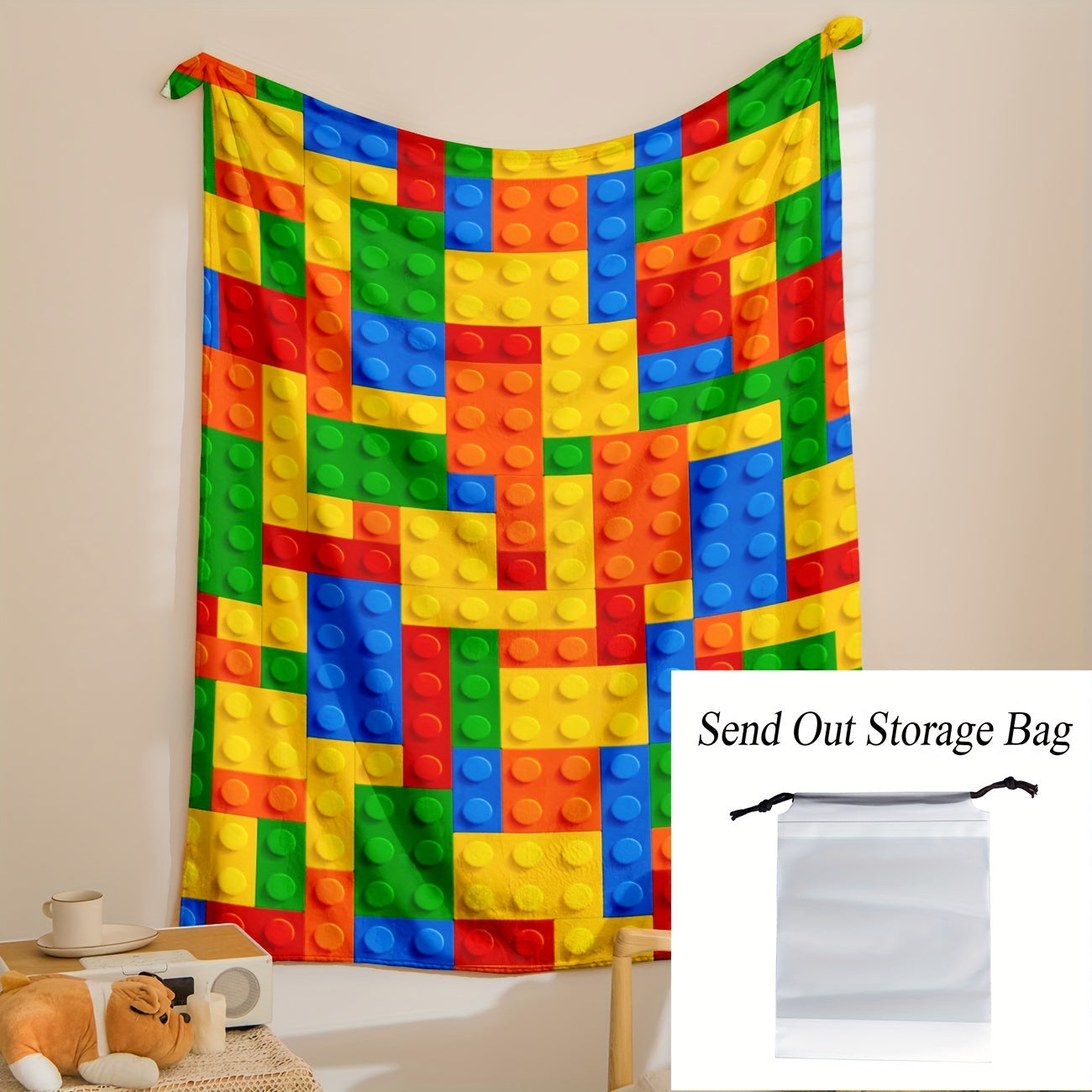 Мягкое и удобное фланелевое одеяло из 1 шт. с конструкторами идеально подходит для обеденного перерыва, дивана или кемпинга. Это легкое одеяло — отличный подарок для дома и может использоваться в гостиной, офисе или на диванном кресле или кровати.