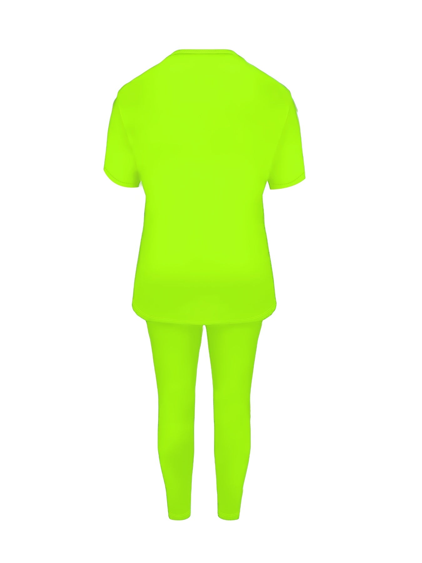 Men's Large Size Solid Color Sports Short Sleeve Suit