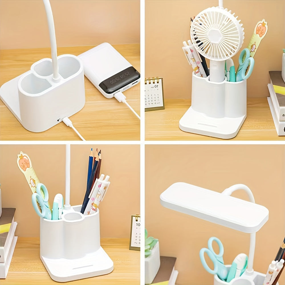 Rechargeable LED Desk Lamp with Adjustable Light and USB Charging