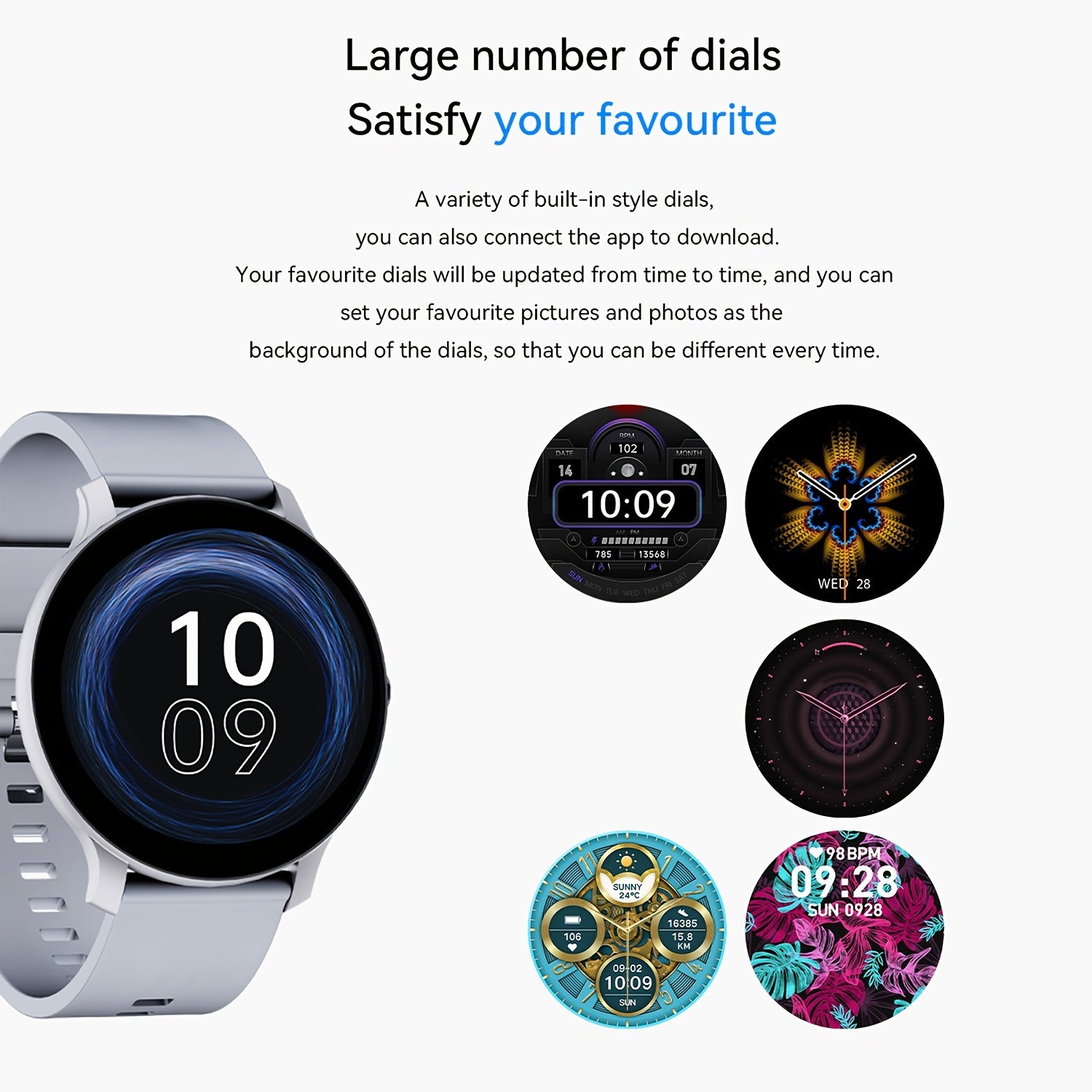 2024 Smartwatch for Men and Women Touch Screen Call Function 100+ Exercise Modes Pedometer