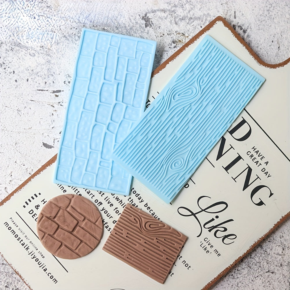 Fur Wall Flower City Wall Pebble Pattern Cake Mold Set for Fondant Baking