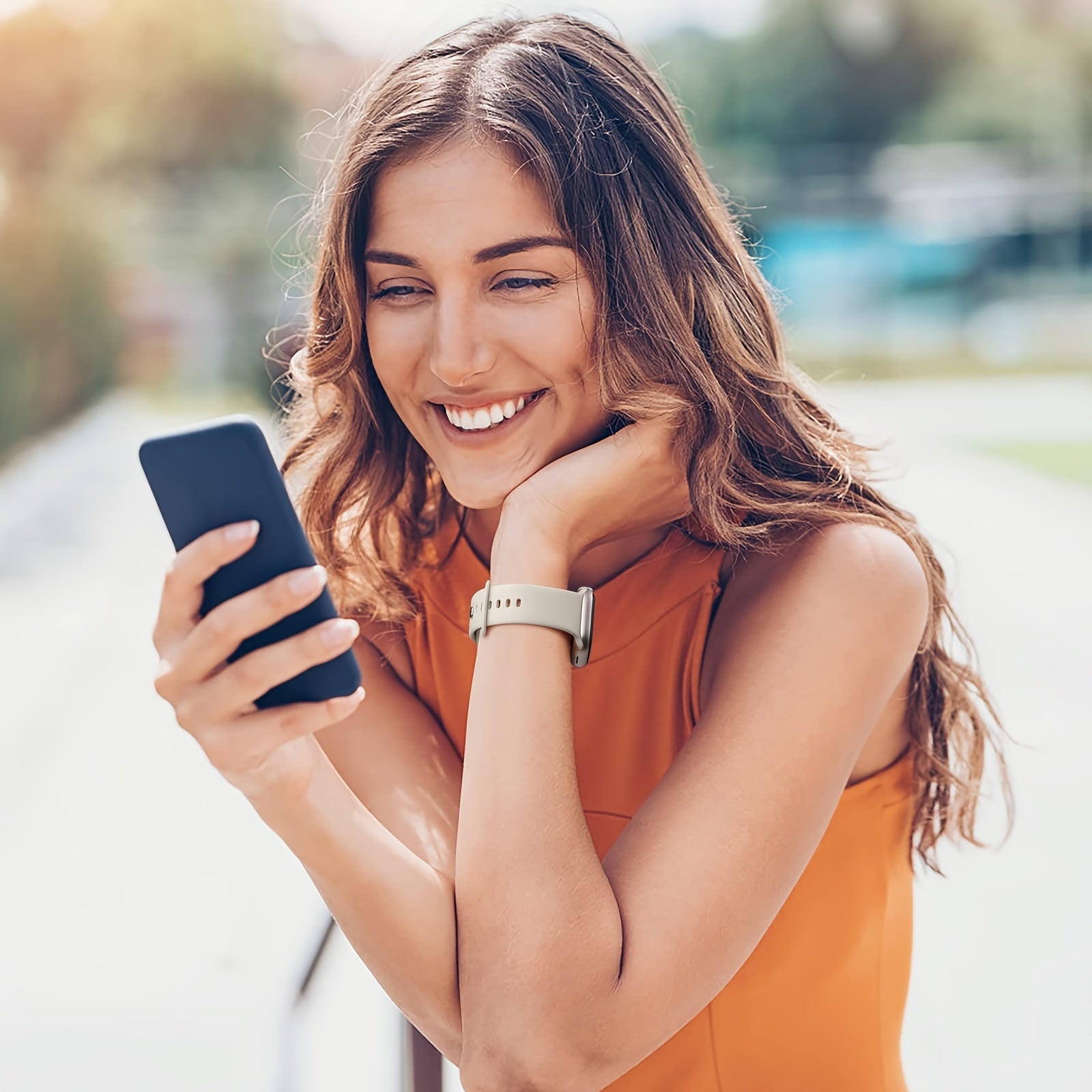 Silicone Sport Watch Band for Men and Women Waterproof Flexible Compatible with Apple Watch Series