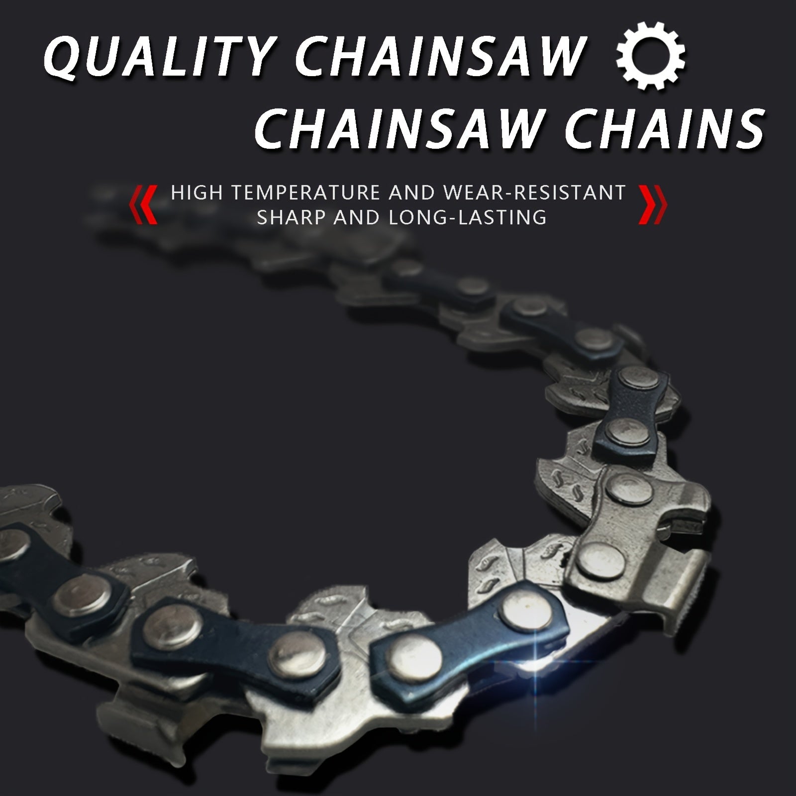 6-Inch Metal Chainsaw Chain 4-Pack High-Temperature Resistant Sharp Cutting Long-Lasting Wear for Logging and Wood Cutting
