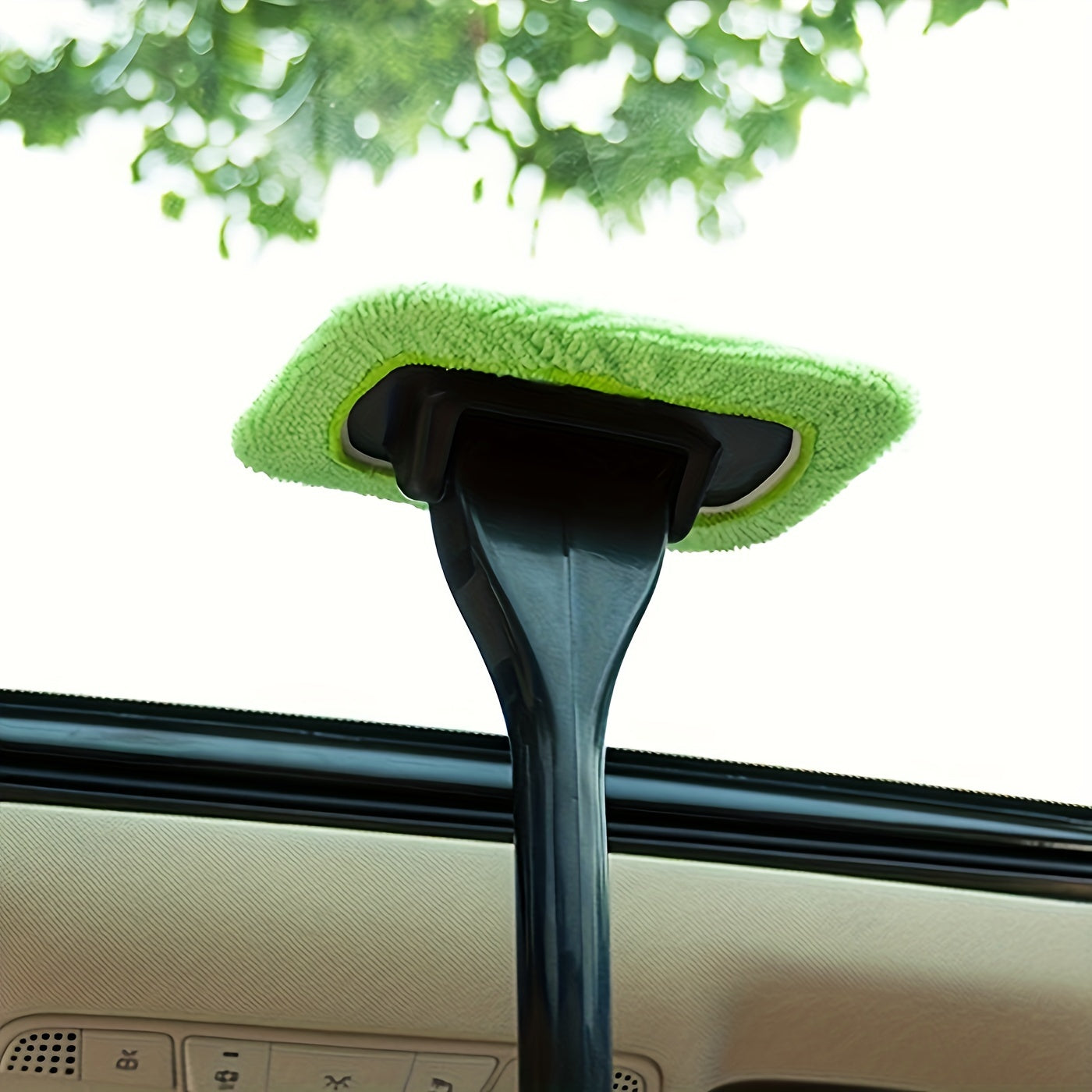 Car Windshield Cleaning Brush Kit with Cloth, Reusable Plastic Handle