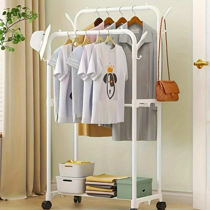 Multi-Tier Coat Rack with Shoe Storage Space-Saving Floor Organizer for Entryway and Bedroom