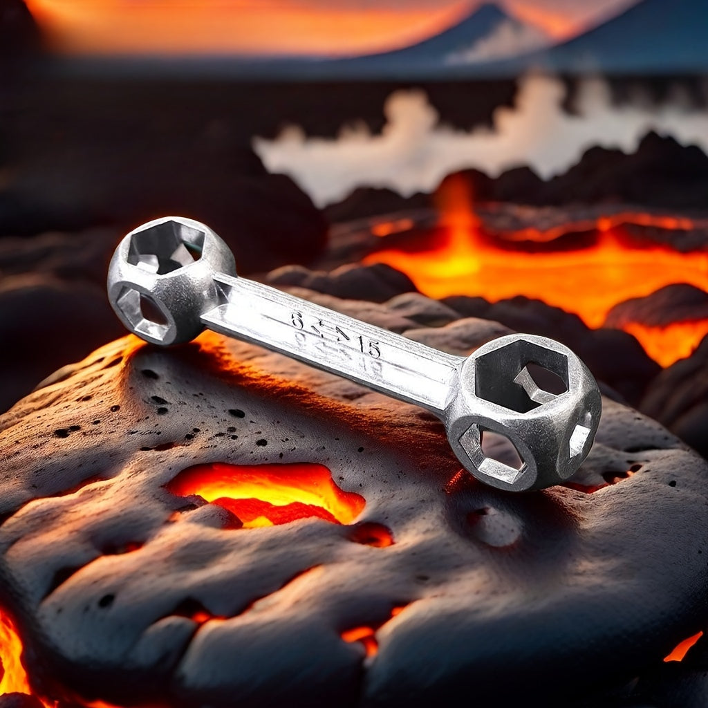 10-In-1 Hexagonal Socket Bone Wrench for Motorcycles and Bicycles Aluminum Alloy Multi-Tool